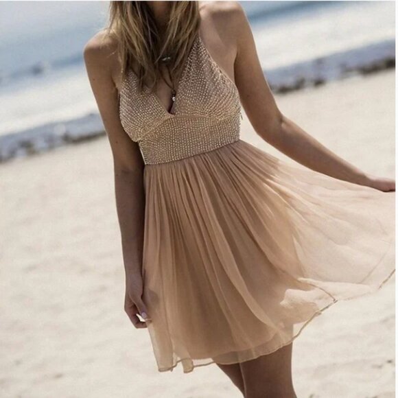 Free People Dresses & Skirts - Free People Like A Diamond Chiffon Dress Size 4